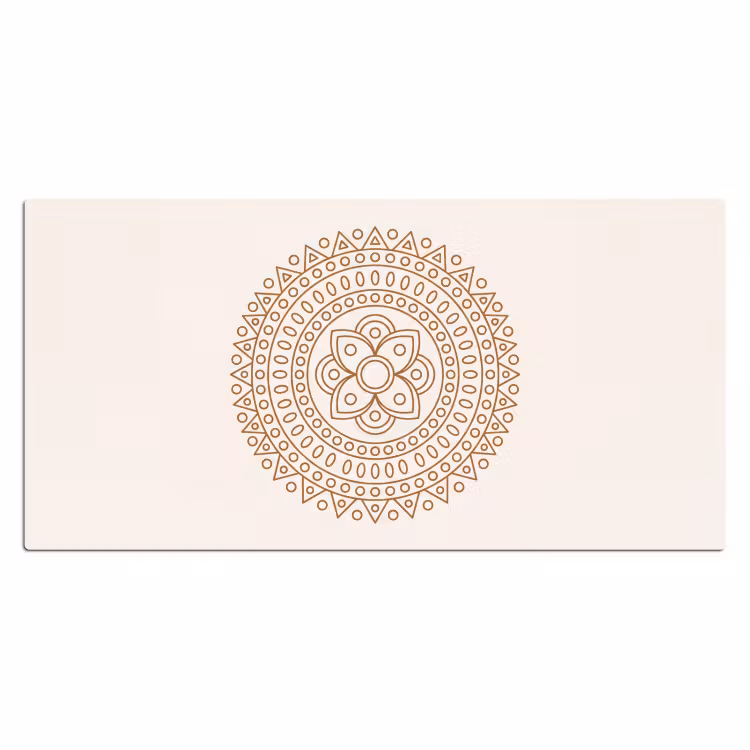 Bureau onderlegger - Mandala - Geometrisch - Abstract - Oosters - Bruin — 2