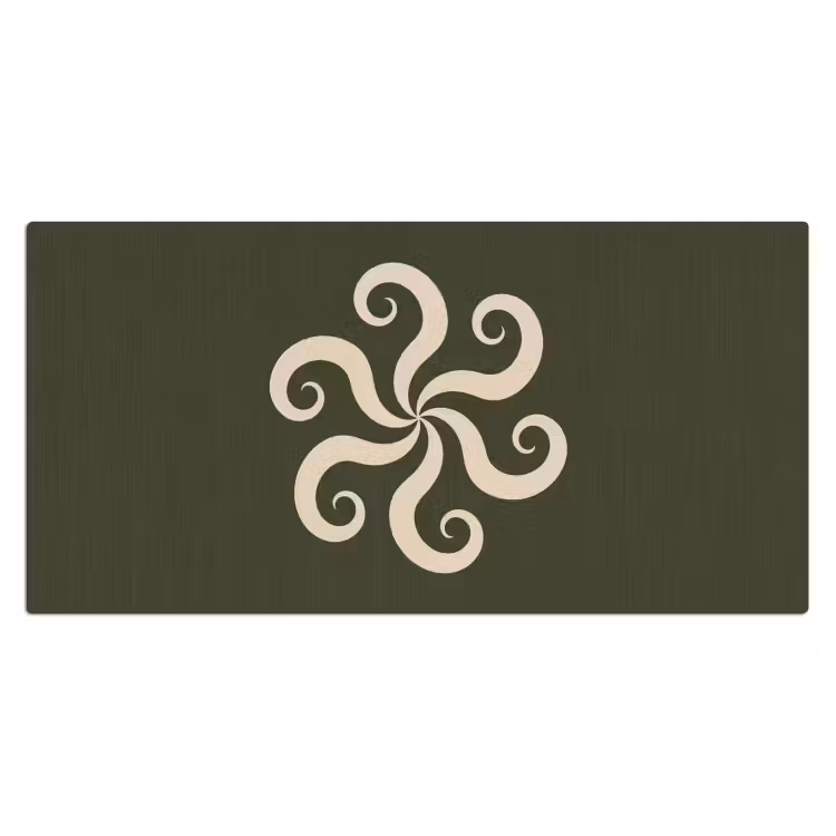 Bureau onderlegger - Patroon - Spiraal - Abstract - Modern - Groen — 2