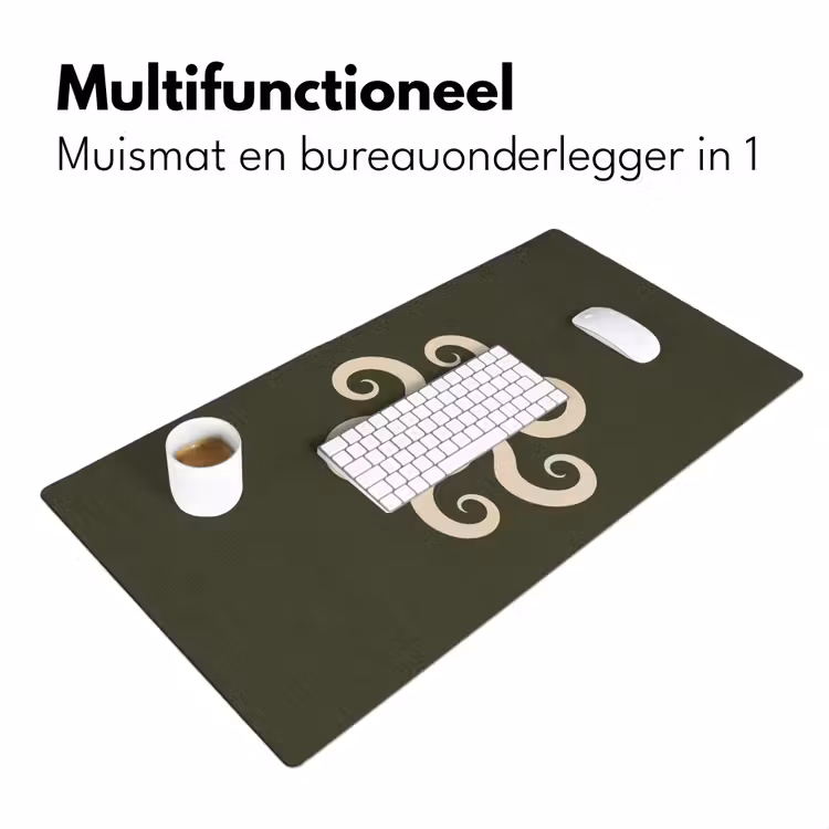 Bureau onderlegger - Patroon - Spiraal - Abstract - Modern - Groen — 7