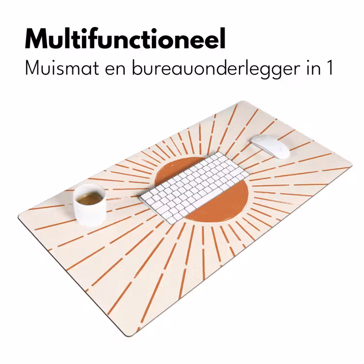 Bureau onderlegger - Zon - Stralen - Abstract - Terracotta - Modern — 7