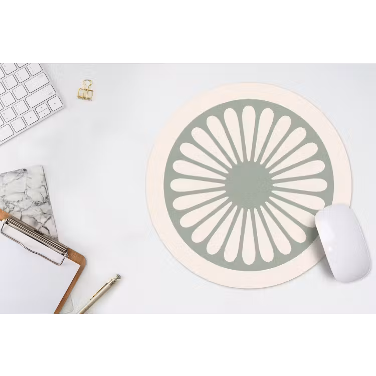 Muismat - Abstract - Patroon - Radiaal - Modern - Groen — 2