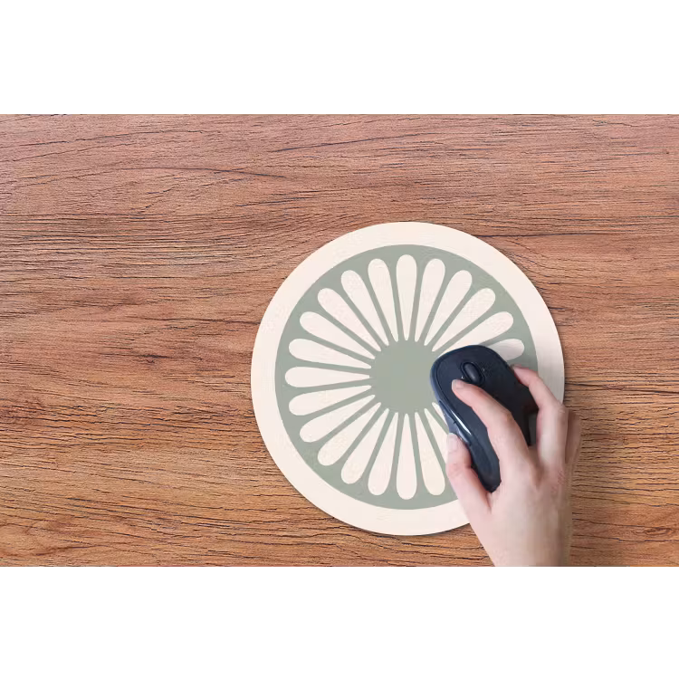 Muismat - Abstract - Patroon - Radiaal - Modern - Groen — 3