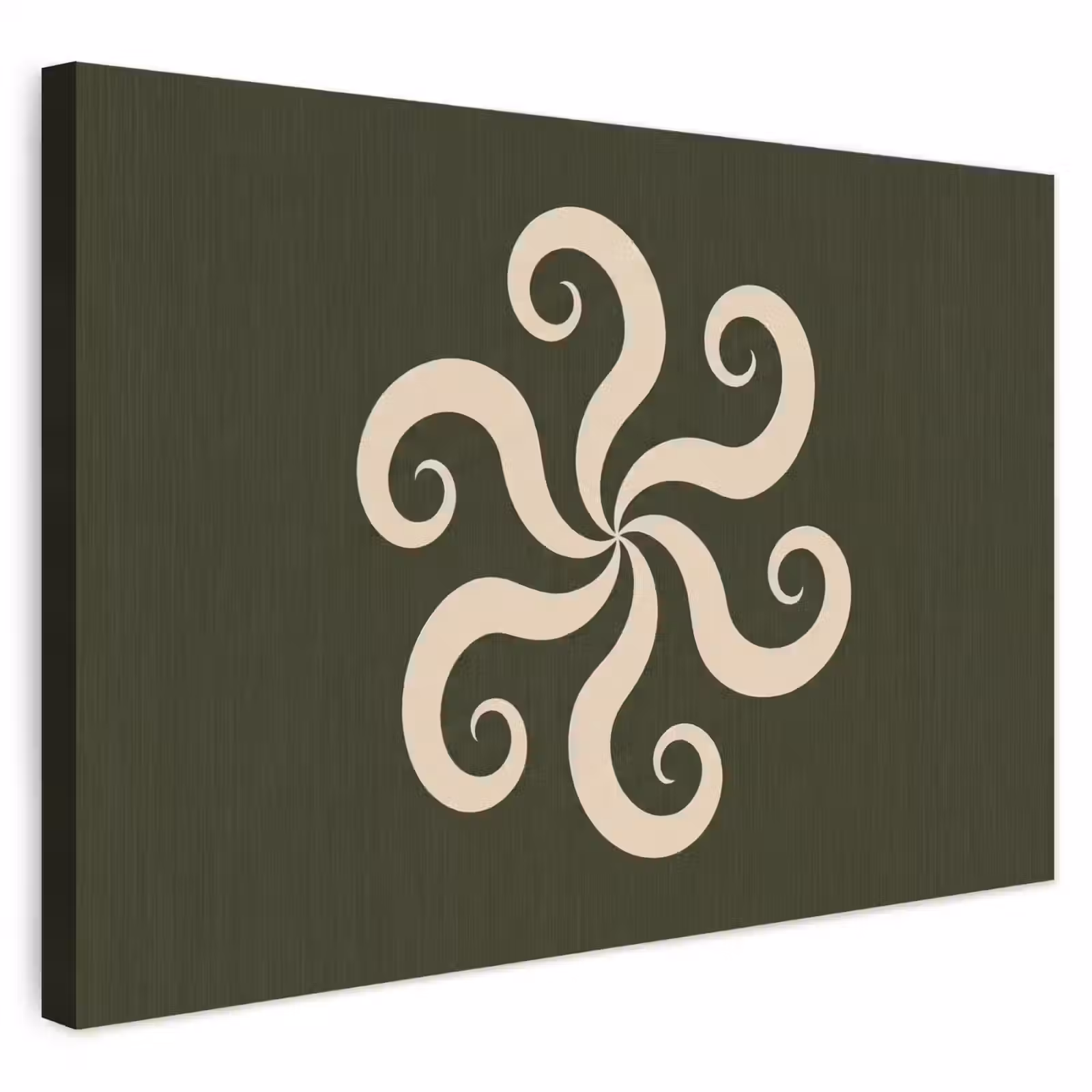 Buiten canvas - Patroon - Spiraal - Abstract - Modern - Groen — 1