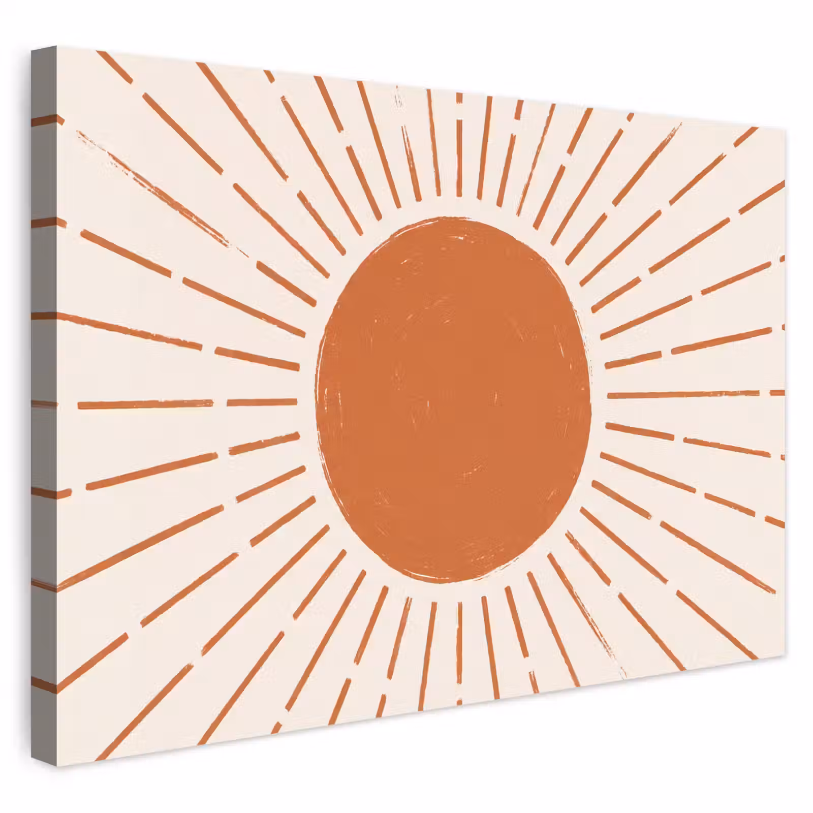 Buiten canvas - Zon - Stralen - Abstract - Terracotta - Modern — 1