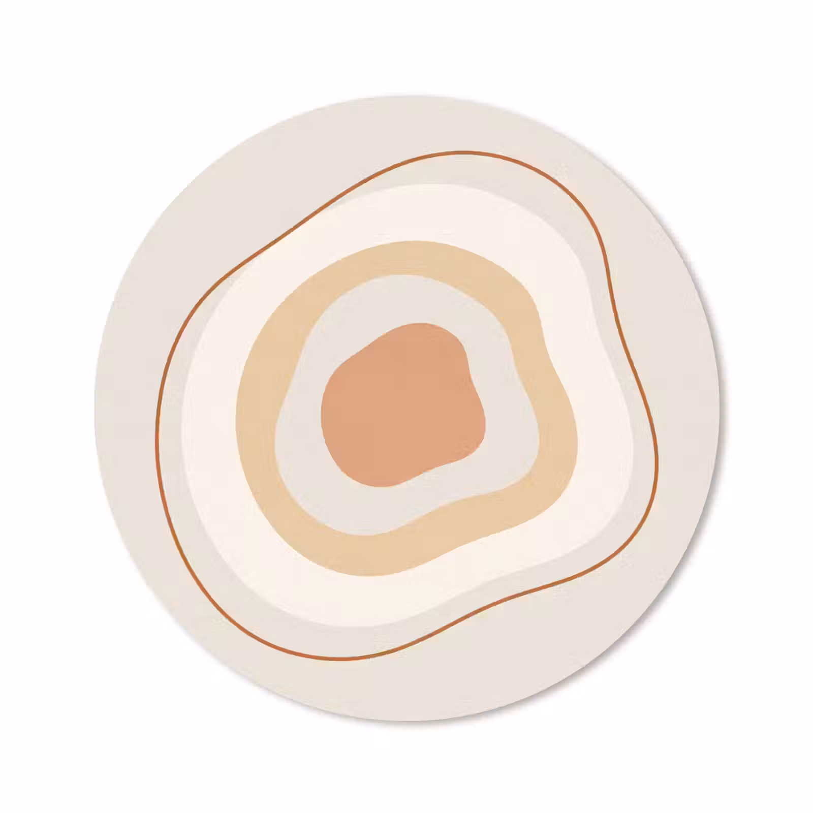 Muismat - Abstract - Organisch - Modern - Beige - Kunst — 1
