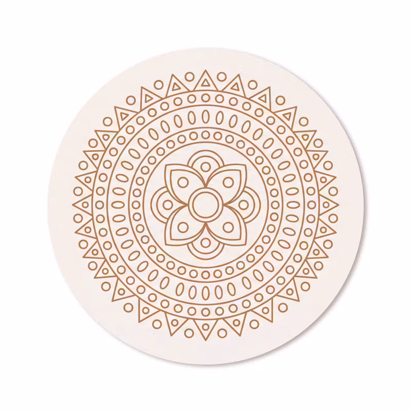 Muismat - Mandala - Geometrisch - Abstract - Oosters - Bruin — 1