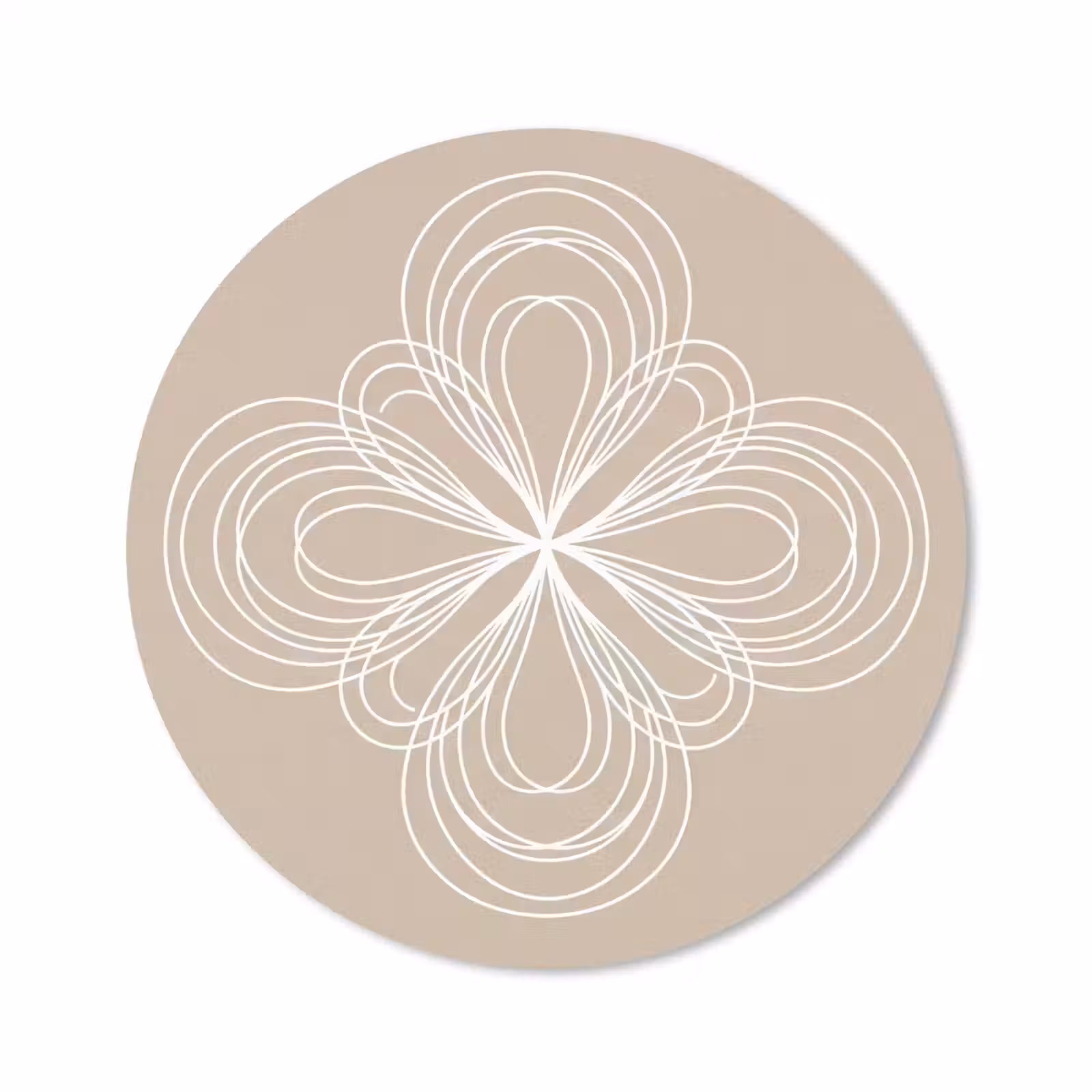 Muismat - Patroon - Lijnen - Abstract - Minimalistisch - Beige — 1