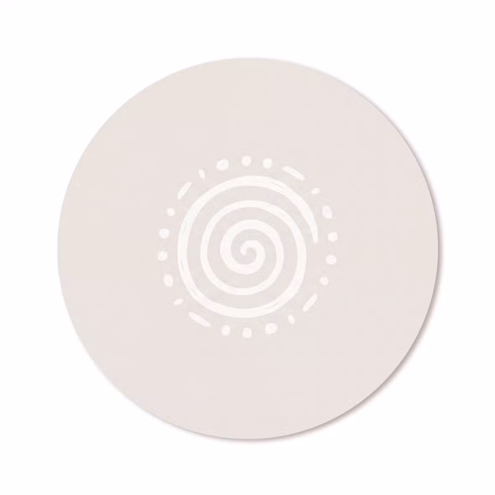 Muismat - Symbool - Spiraal - Abstract - Minimalistisch - Beige — 1