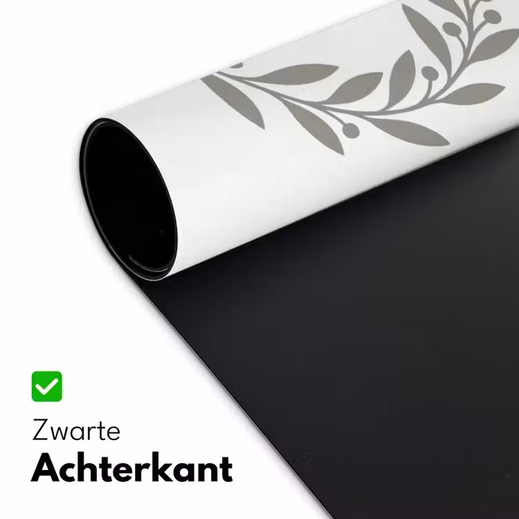 Bureau onderlegger - Krans - Bladeren - Natuur - Minimalistisch - Grijs — 5
