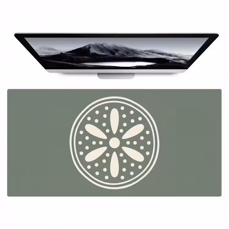 Bureau onderlegger - Patroon - Cirkel - Abstract - Groen - Decoratie — 1