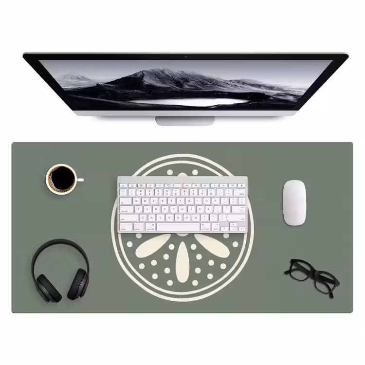 Bureau onderlegger - Patroon - Cirkel - Abstract - Groen - Decoratie — 4