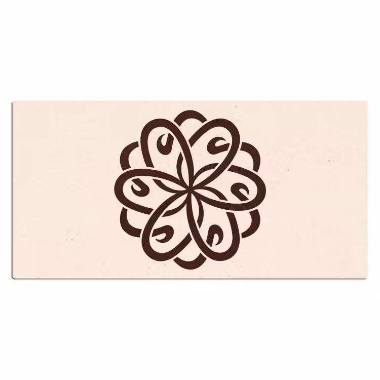 Bureau onderlegger - Patroon - Knoop - Abstract - Modern - Bruin — 2