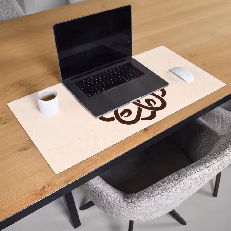 Bureau onderlegger - Patroon - Knoop - Abstract - Modern - Bruin — 3