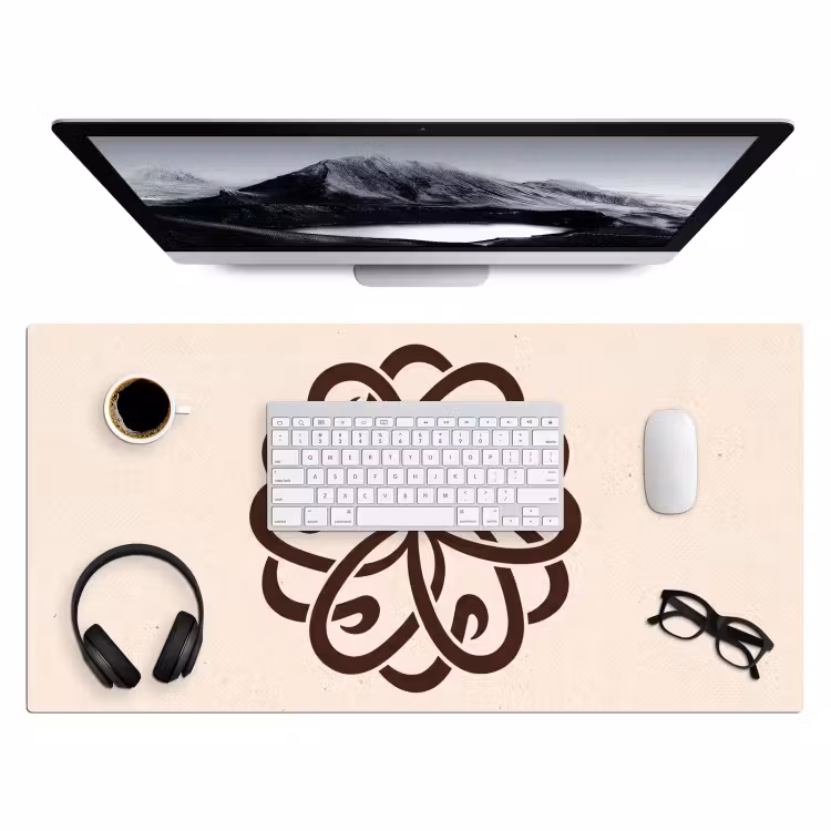 Bureau onderlegger - Patroon - Knoop - Abstract - Modern - Bruin — 4