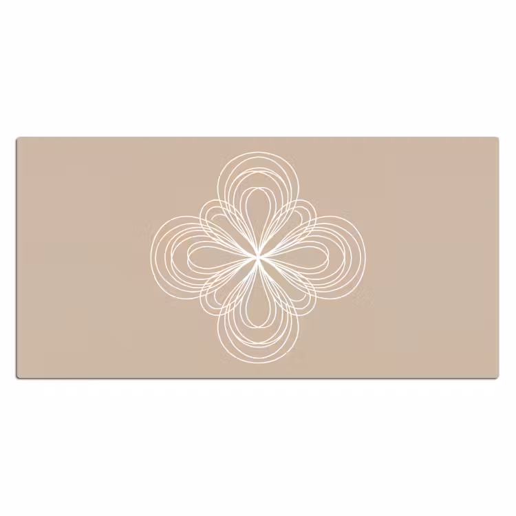 Bureau onderlegger - Patroon - Lijnen - Abstract - Minimalistisch - Beige — 2
