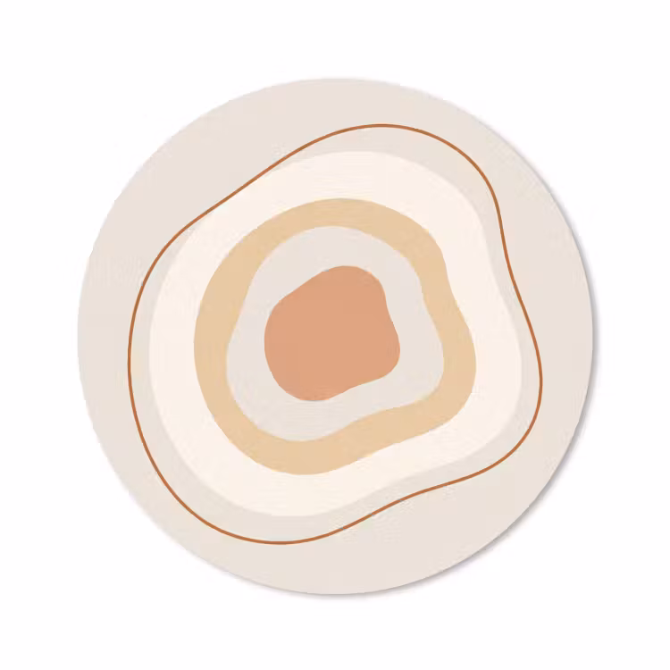 Muismat - Abstract - Organisch - Modern - Beige - Kunst — 1