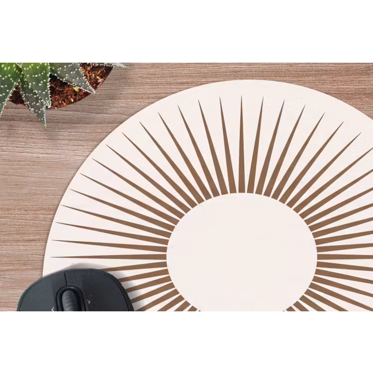 Muismat - Abstract - Zon - Symbool - Modern - Beige — 4