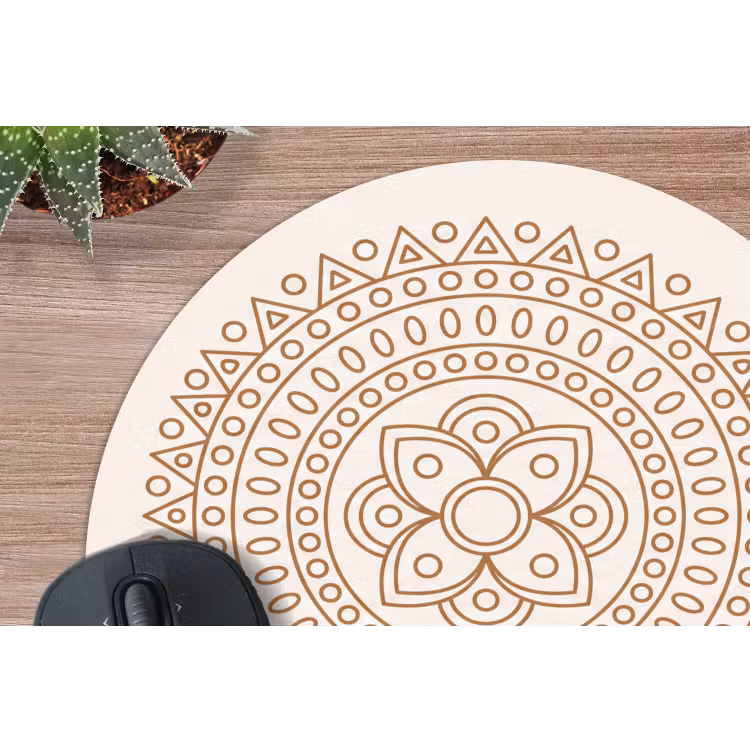Muismat - Mandala - Geometrisch - Abstract - Oosters - Bruin — 4