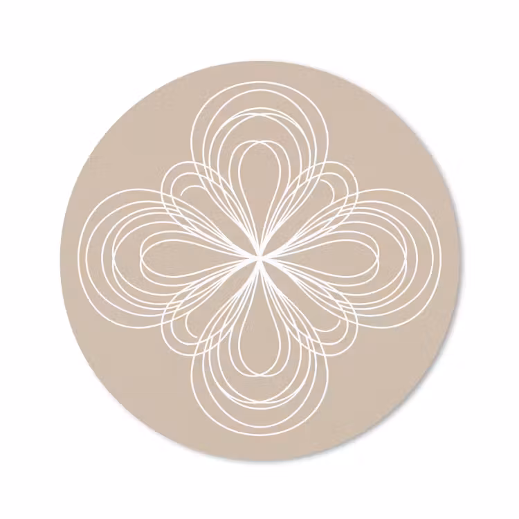 Muismat - Patroon - Lijnen - Abstract - Minimalistisch - Beige — 1