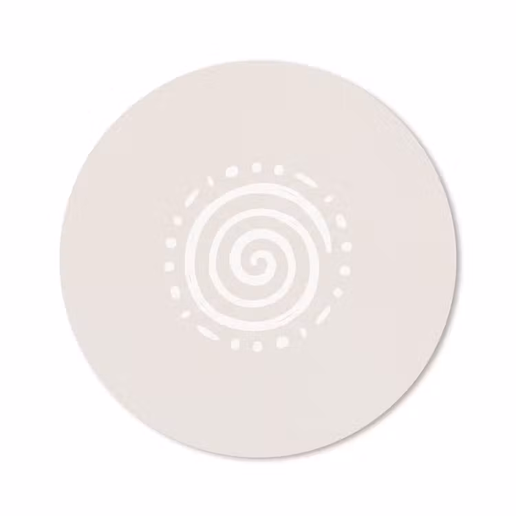 Muismat - Symbool - Spiraal - Abstract - Minimalistisch - Beige — 1