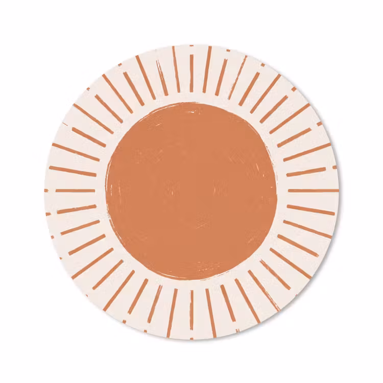 Muismat - Zon - Stralen - Abstract - Terracotta - Modern — 1