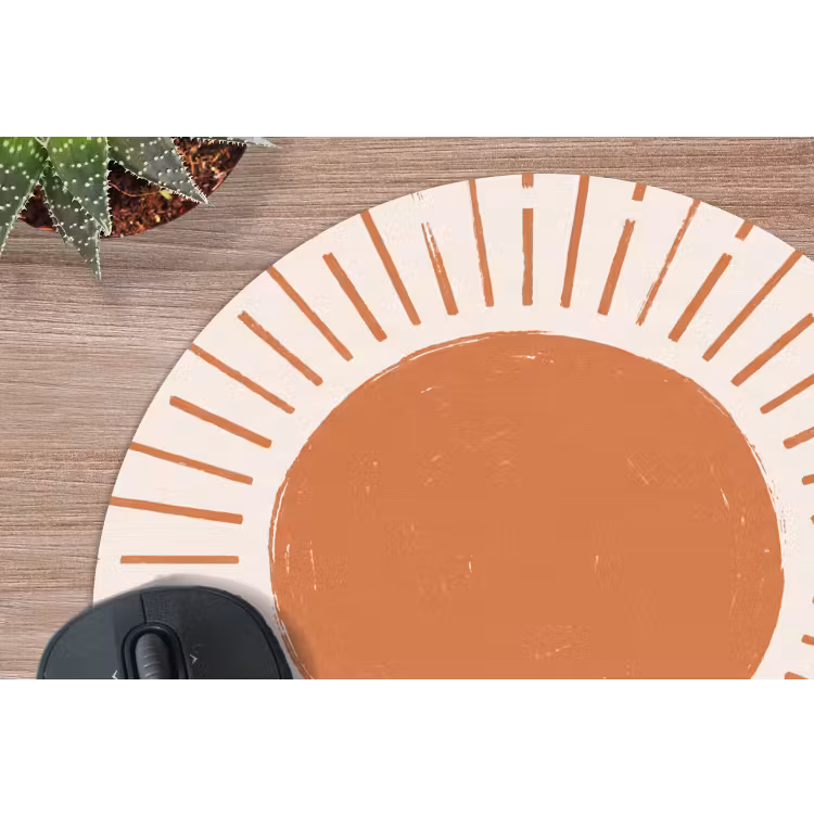 Muismat - Zon - Stralen - Abstract - Terracotta - Modern — 4