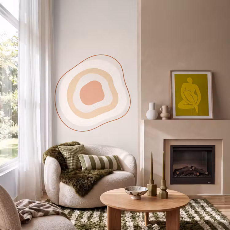 Behang - Abstract - Organisch - Modern - Beige - Kunst — 1