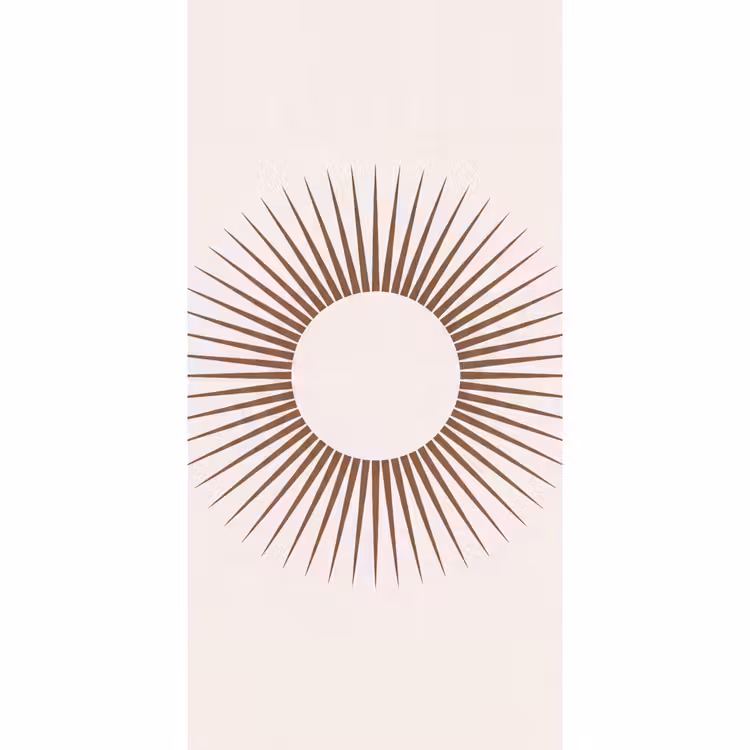 Behang - Abstract - Zon - Symbool - Modern - Beige — 2