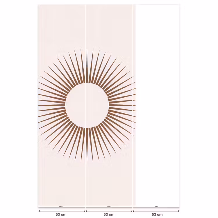 Behang - Abstract - Zon - Symbool - Modern - Beige — 6