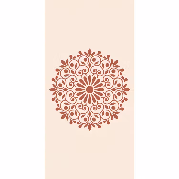 Behang - Decoratie - Cirkel - Symmetrisch - Modern - Roodbruin — 2