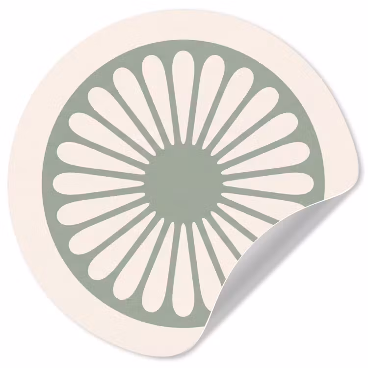 Behangcirkel - Abstract - Patroon - Radiaal - Modern - Groen — 1