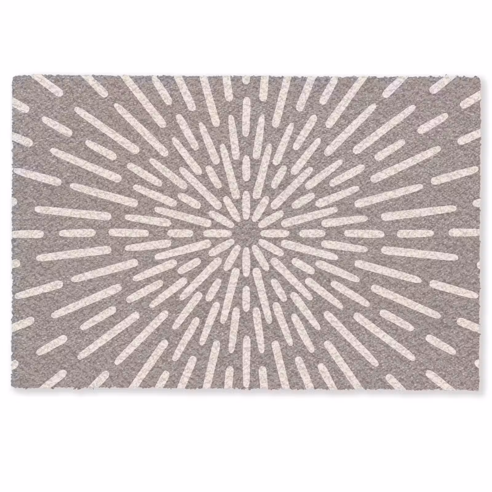 Deurmat - Patroon - Stralen - Abstract - Modern - Grijs — 1