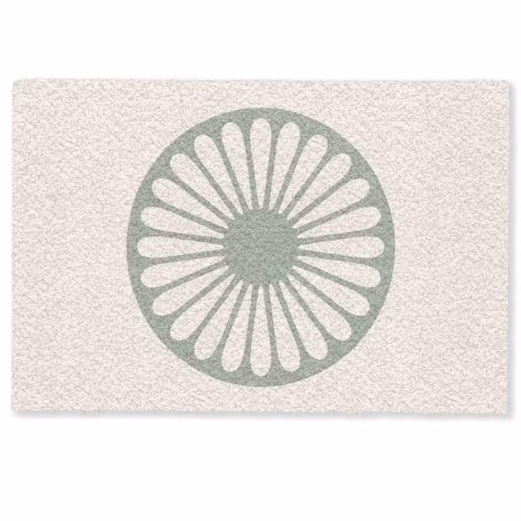 Deurmat - Abstract - Patroon - Radiaal - Modern - Groen — 1