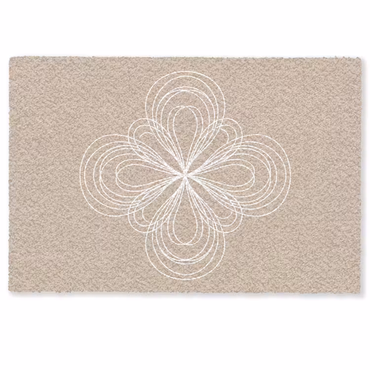 Deurmat - Patroon - Lijnen - Abstract - Minimalistisch - Beige — 1