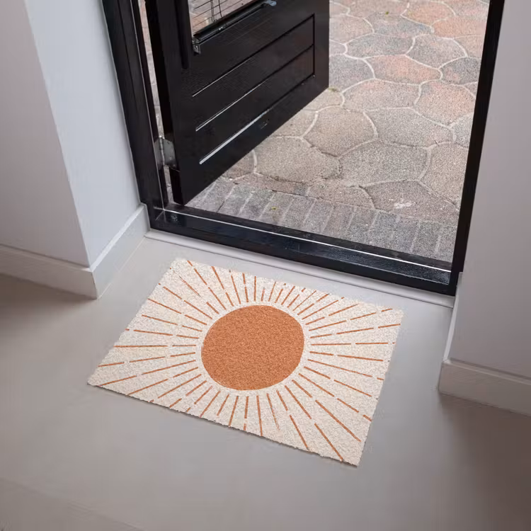 Deurmat - Zon - Stralen - Abstract - Terracotta - Modern — 4