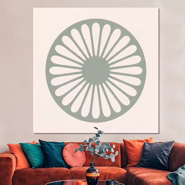 Forex - Abstract - Patroon - Radiaal - Modern - Groen — 3