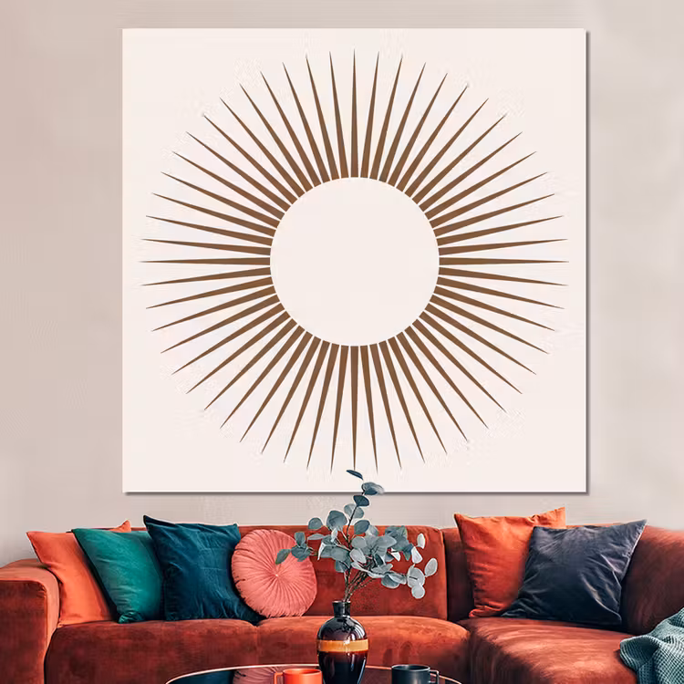 Forex - Abstract - Zon - Symbool - Modern - Beige — 3