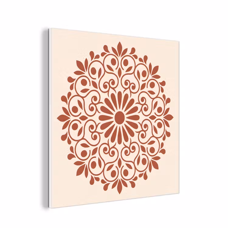 Forex - Decoratie - Cirkel - Symmetrisch - Modern - Roodbruin — 1