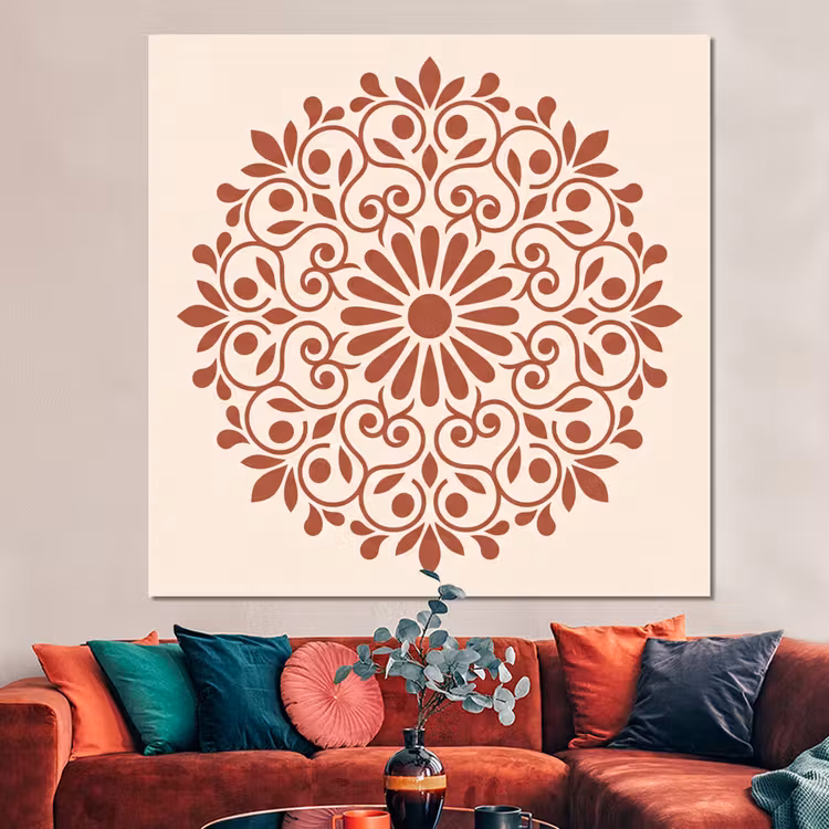 Forex - Decoratie - Cirkel - Symmetrisch - Modern - Roodbruin — 3