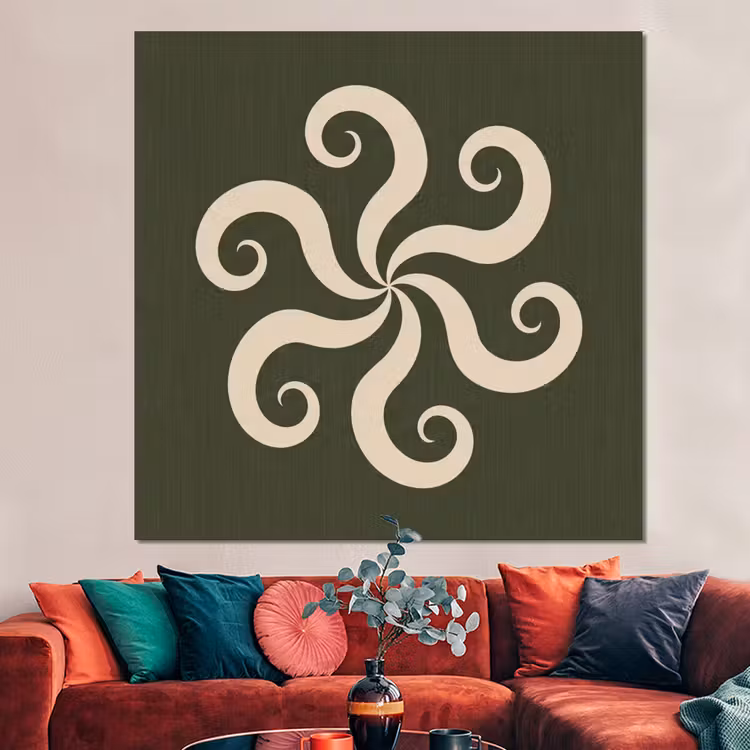 Forex - Patroon - Spiraal - Abstract - Modern - Groen — 3