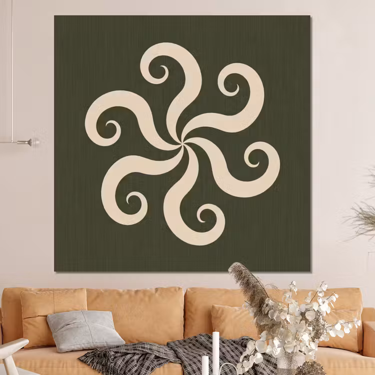 Forex - Patroon - Spiraal - Abstract - Modern - Groen — 4