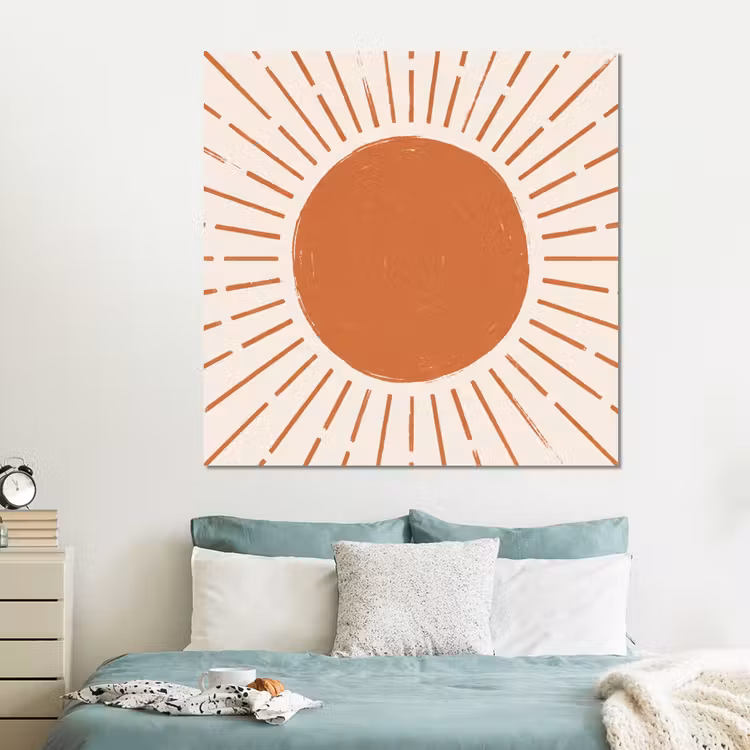 Forex - Zon - Stralen - Abstract - Terracotta - Modern — 2