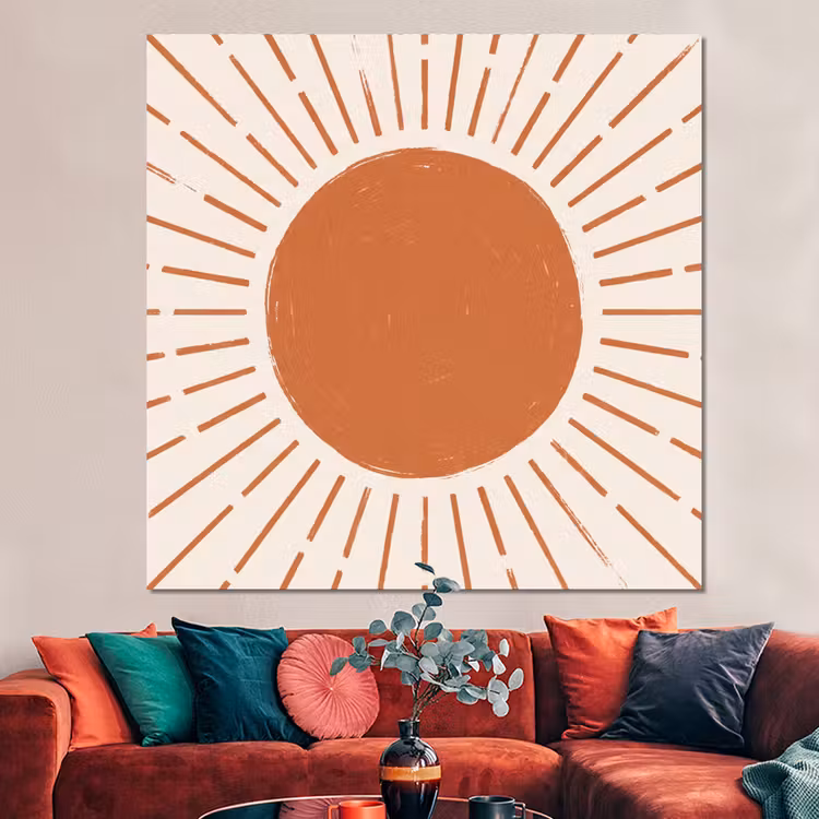 Forex - Zon - Stralen - Abstract - Terracotta - Modern — 3