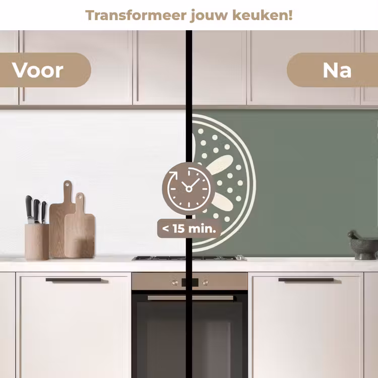 Keuken achterwand - Patroon - Cirkel - Abstract - Groen - Decoratie — 2
