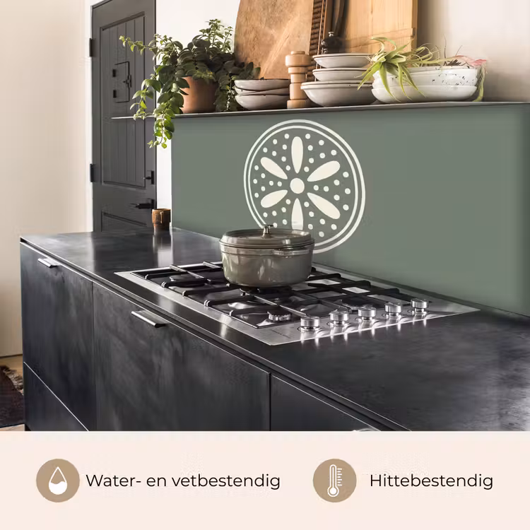 Keuken achterwand - Patroon - Cirkel - Abstract - Groen - Decoratie — 3
