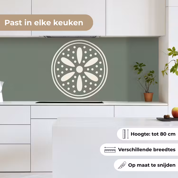 Keuken achterwand - Patroon - Cirkel - Abstract - Groen - Decoratie — 4