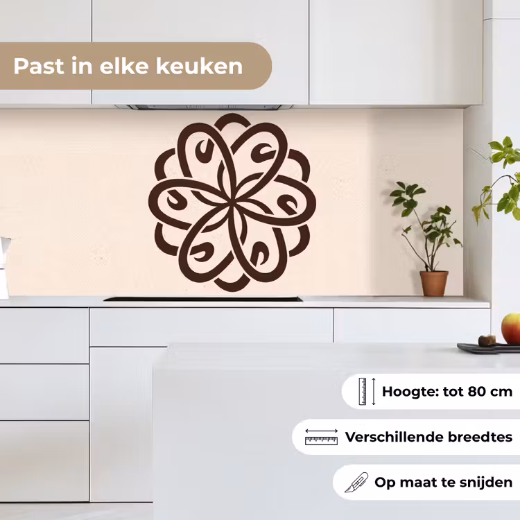 Keuken achterwand - Patroon - Knoop - Abstract - Modern - Bruin — 4