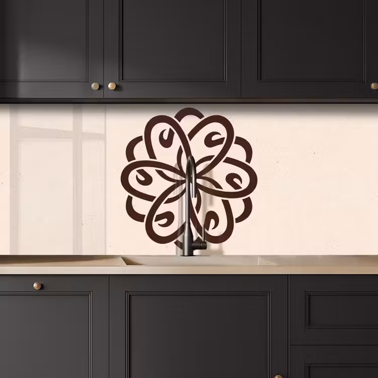 Keuken achterwand - Patroon - Knoop - Abstract - Modern - Bruin — 6
