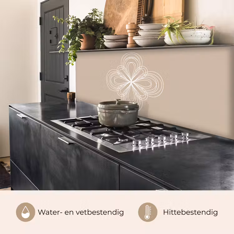 Keuken achterwand - Patroon - Lijnen - Abstract - Minimalistisch - Beige — 3