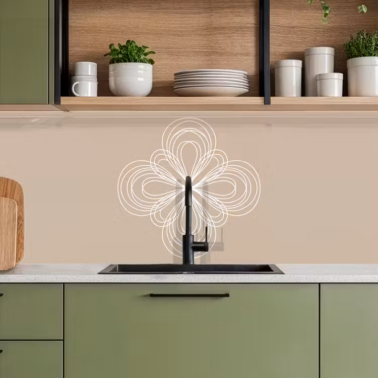 Keuken achterwand - Patroon - Lijnen - Abstract - Minimalistisch - Beige — 5
